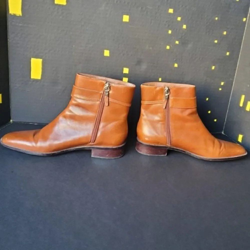 Talbots Tan Leather Booties - Picture 7 of 9